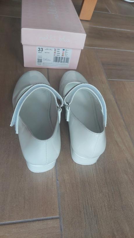 Dievčenské biele spoločenské topánky, nelli blu,33