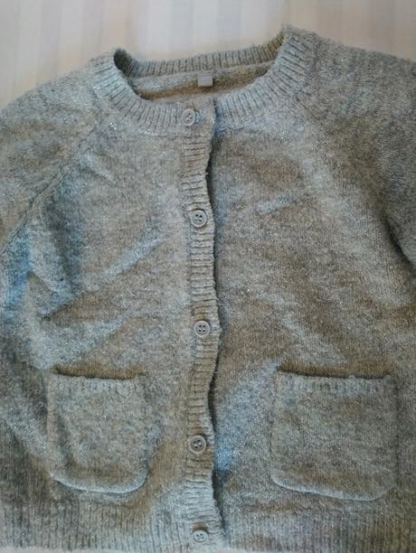 Dievčenský trblietavý sivý sveter, marks&spencer, marks & spencer,98