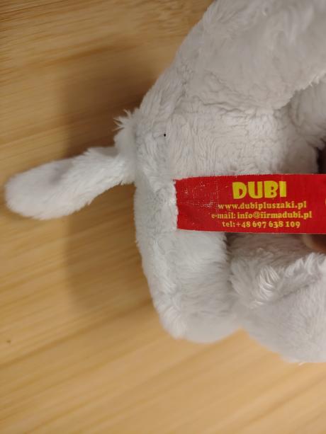 Plyšový biely tiger, dubi, 13 cm, 