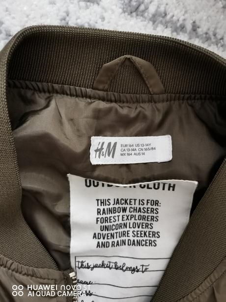 Predám bomberu, h&m,164