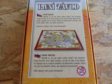 Cestovná stolová párty hra - pivné preteky, 