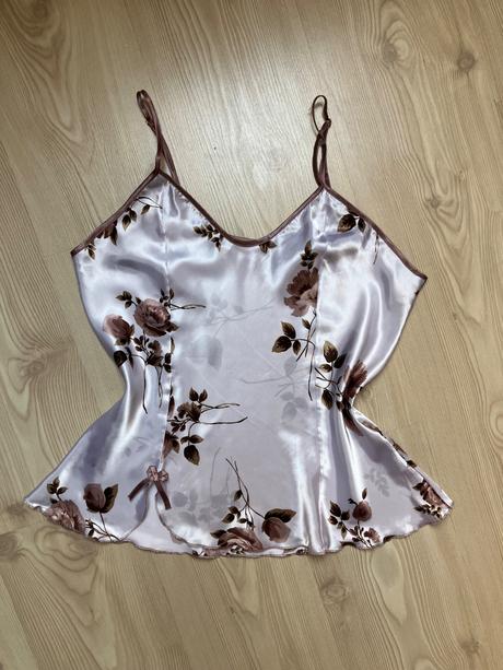 Dámske lesklé kvetované tielko, l