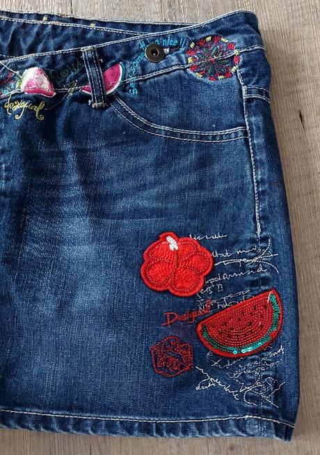 Rifľová minisukňa desigual, desigual,36