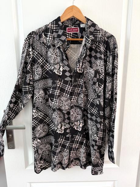 Unikátna vzorovaná vintage košeľa gianni armani xl, armani,xl