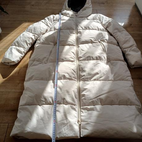 Zimná dlhá páperová bunda s kapucňou, c&a,44