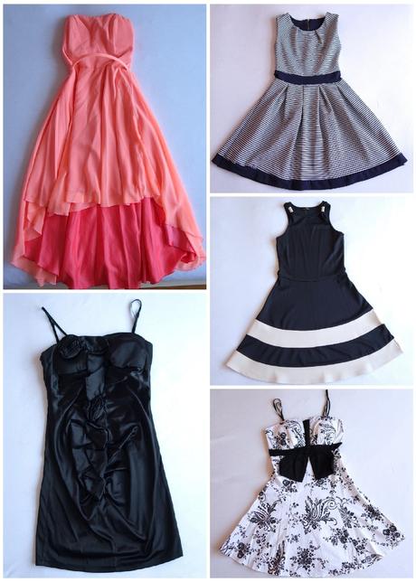 5ks dámske/dievčenské šaty, veľkosť 34, 36, s