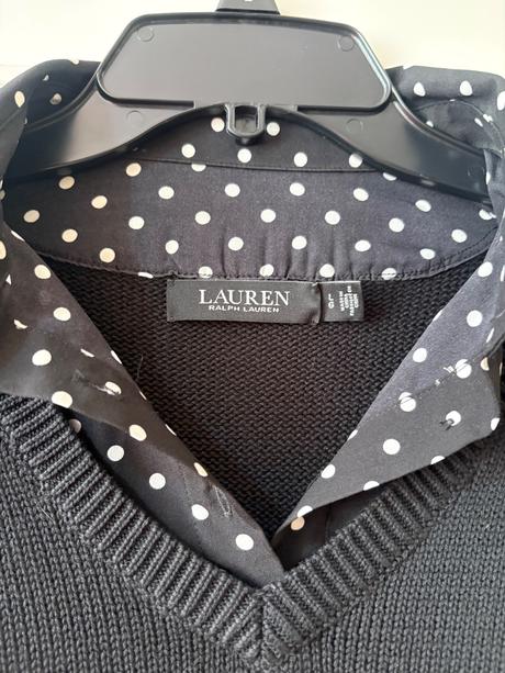 Ralph lauren pulóver s košeľou 2v1 l, ralph lauren,l