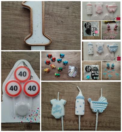 Sviečky, balony, zapichy, 