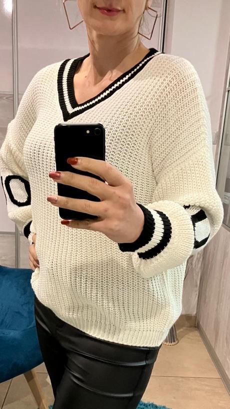 Dámsky sveter maslovo-čierny (uni), l / m / s / xl