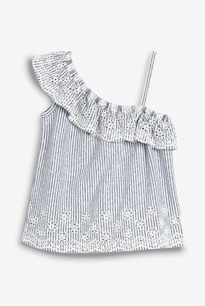 Modro-biele pruhované tričko., next,158