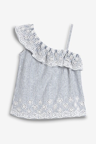 Modro-biele pruhované tričko., next,158