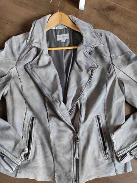 Kožená dámska bunda comma, l