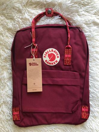 Batoh fjällräven kanken vínovo-červený vzorovaný, fjällräven