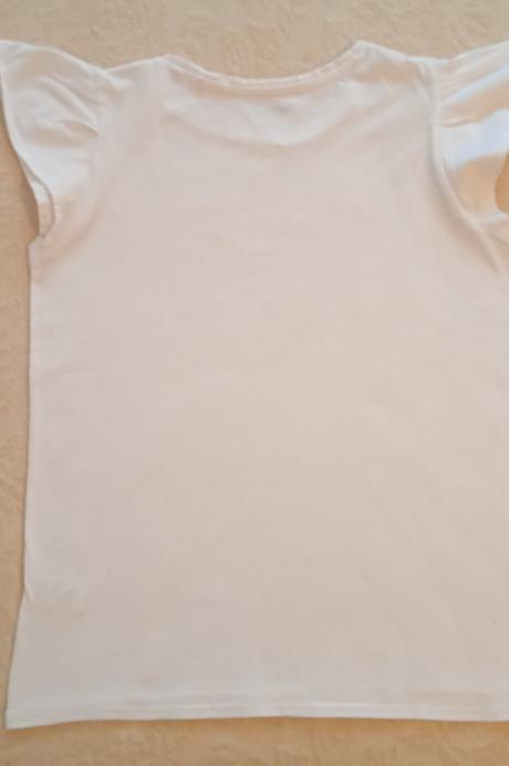 Tričko s krátkym rukávom biele s kvetmi, reserveľ., reserved,146