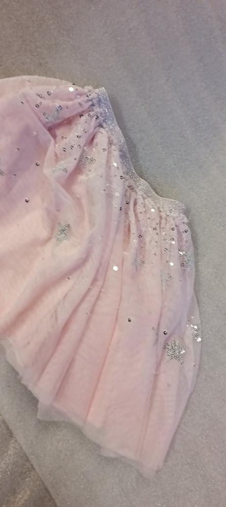 Ružová trblietavá suknička, 128