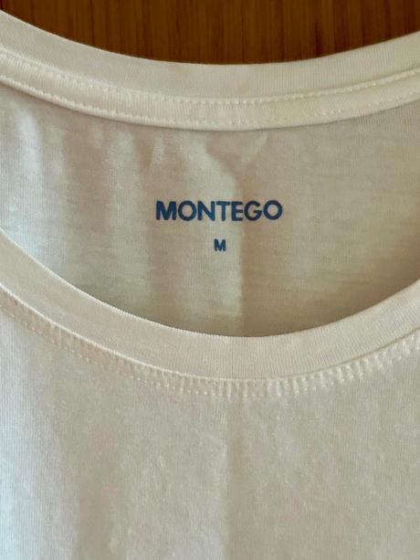 Basic biele bavlnené tričko zn.montego č.m, m