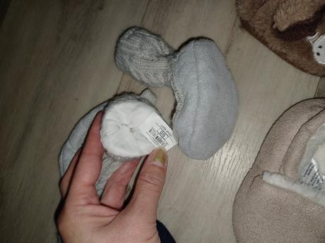 Teplé capačky papučky 0-6 mes, h&m,17