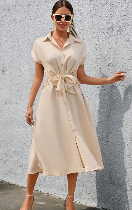 Letné šaty v blúzkovom strihu, 42 / 44 / l / xl