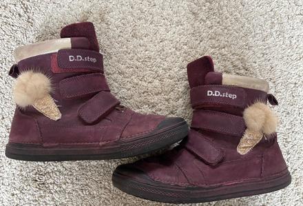 Zimné kožené topánky d.d.step v.34, d.d.step,34