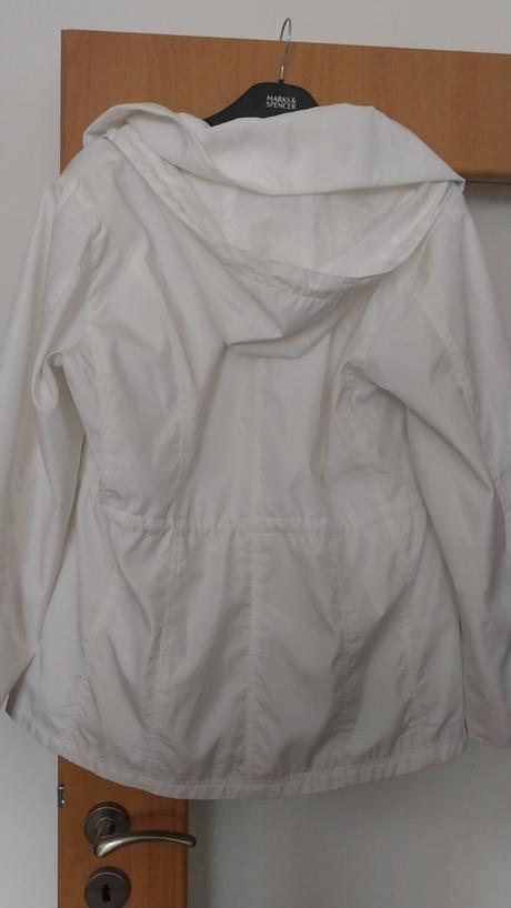 Biela nepremokava tenka bundicka xl, xl