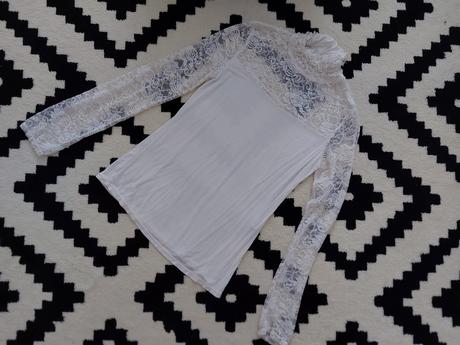 Čipkované tričko rolakové, xs