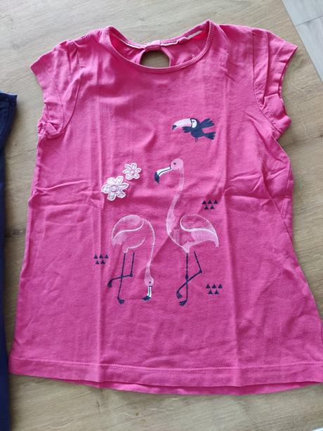 2x tričko plameniaci, lupilu,116