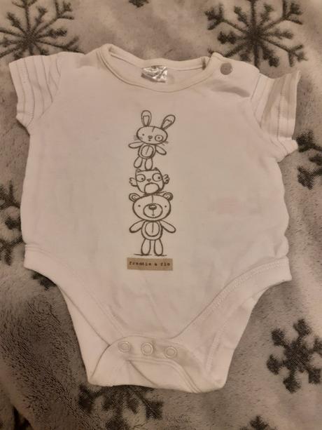 Body s kratkym rukavom biele s obrazkom zvieratiek, f&f,56