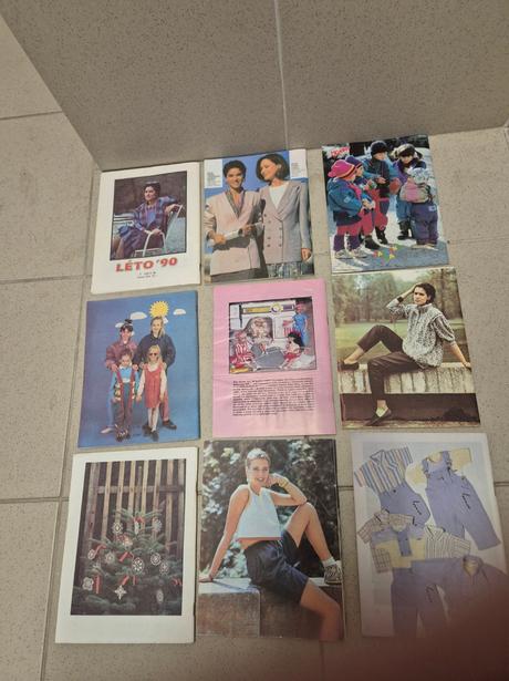 Časopisy 9x retro (šitie a iné), 