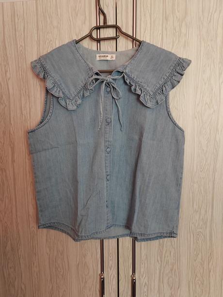 Dámska riflová blúzka, pull&bear,l