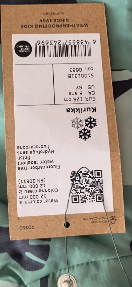 Reima typ kurikka zimná kombinéza 128-134, reima,128 / 134