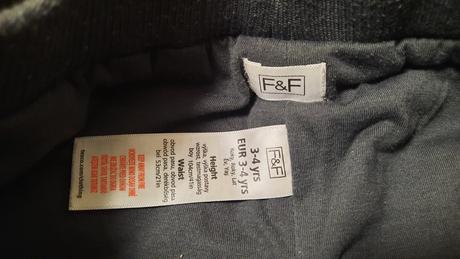 Podšité nohavice f&f 104 na 3-4 roky, f&f,104