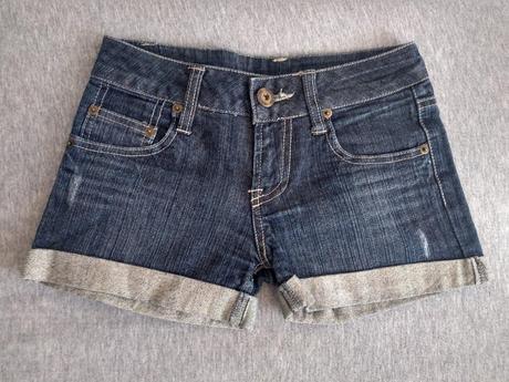 Riflové kraťasy denim, denim,128