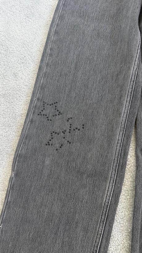 Wide leg džínsy s kamienkami zara 152-164, zara,152