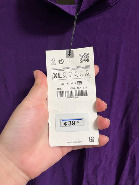 Fialove šaty, zara,xl