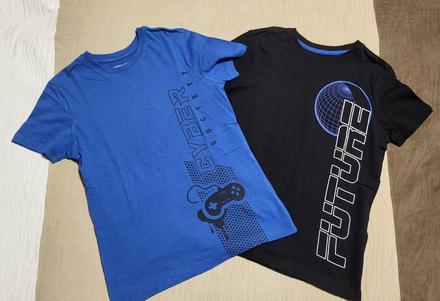 2ks tričká krátky rukáv velk. 134/140, 134