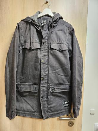 Sivá bunda cropp l, l