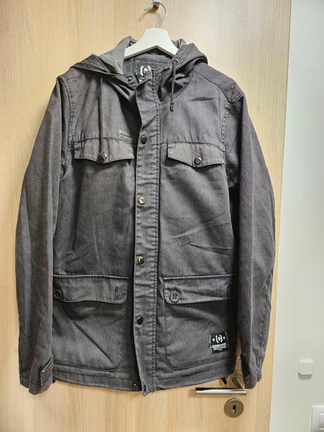 Sivá bunda cropp l, l