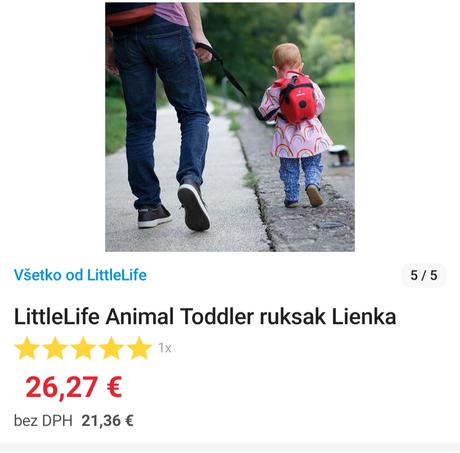 Detsky ruksacik littlelife lienka, 