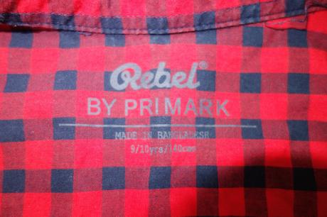 Košeľa rebel 9-10 rokov, primark,134