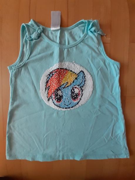 Tričko bez rukávov ponny -obojstranne flitrové, disney,116