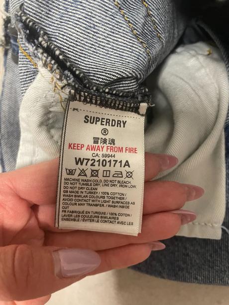 Riflová sukna superdry vel. xs/34 - nová, superdry,xs