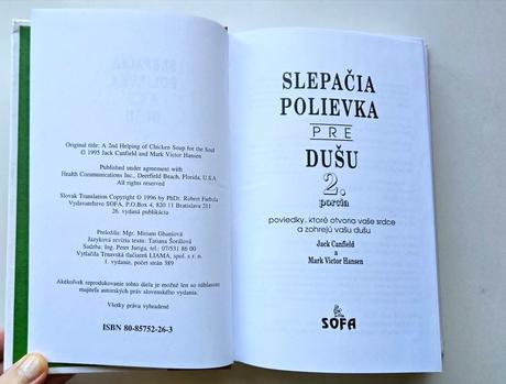 Kniha 'slepačia polievka pre dušu, 2. porcia',
