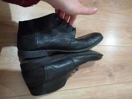 Čierne kožené topanky, 45