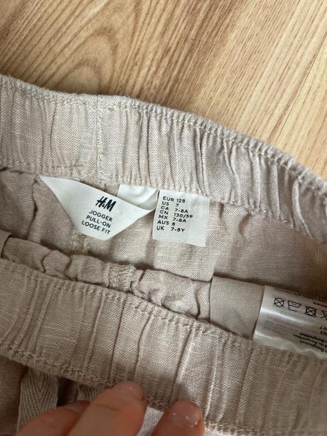 Ľanové nohavice h&m, h&m,128