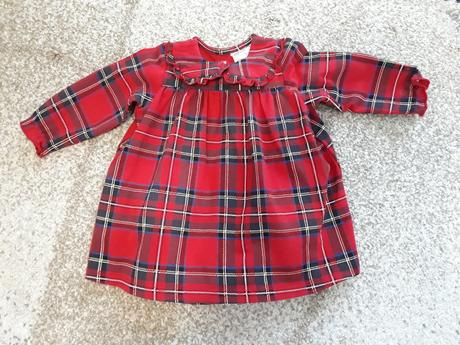 Kárované šaty s body hm, 62