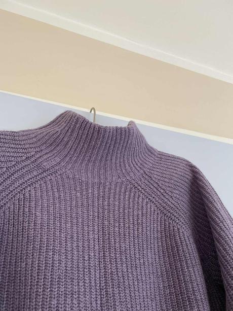 Vlnený teplý pulover over size, l