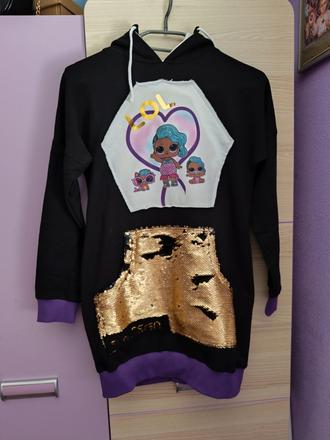 Krásna dievčenská mikina šitá na objednávku, 140