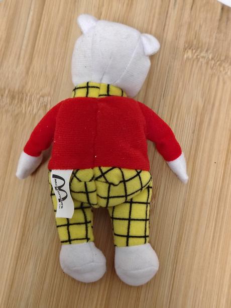 Vintage plyšový rupert bear, mcdonald's 2001, 15cm, 