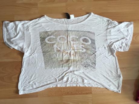 Oversized crop top, h&m,xs