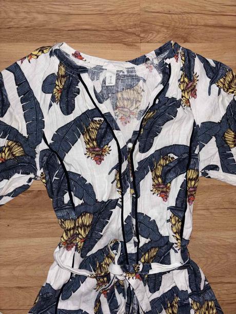 Ľanové šaty h&m 34, h&m,34 / xs